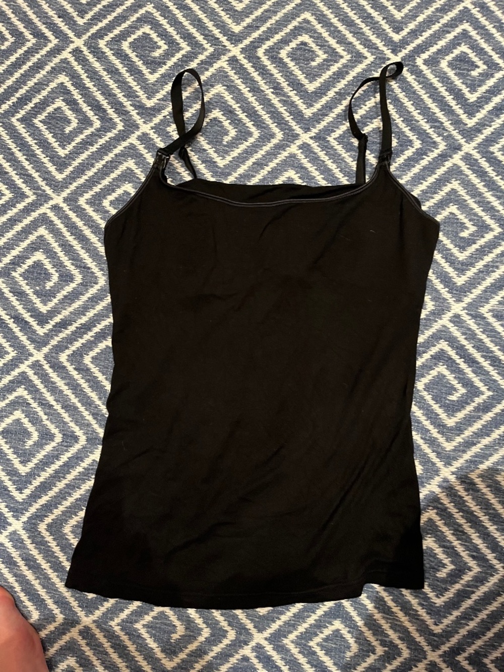 Cosabella Black Nursing Tank Top with Built in Bra
